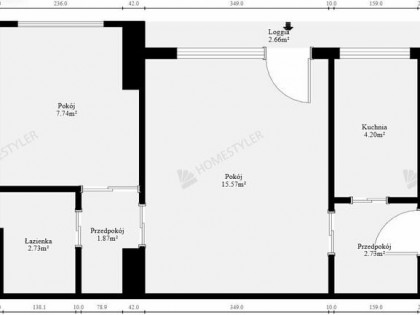 2 pokojowe mieszkanie 36,5m2 150mod Metra Księcia Janusza