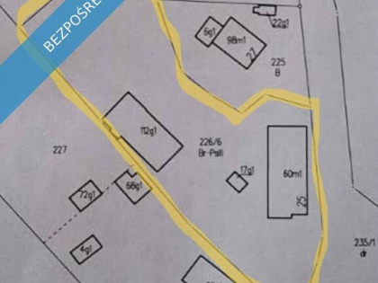 Mokry Dwór, działka 22,5a z domem i budynkami gosp.- bez pośredników