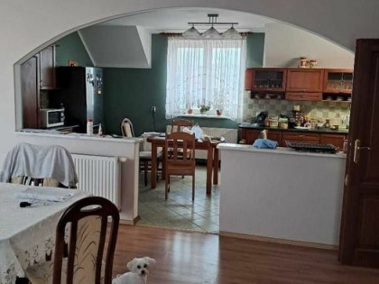 Dom z ogrodem i usługami.