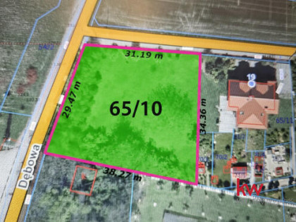 Działka budowlana Krzeptów gm. Kąty Wrocławskie, Jarzębinowa