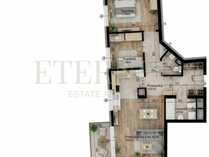 Przestronne mieszkanie 3pokojowe 63,82m2 Czyżyny