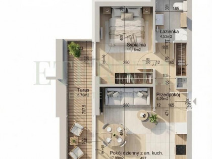 Funkcjonalne mieszkanie 2-pokojowe 39,99 m Czyżyny