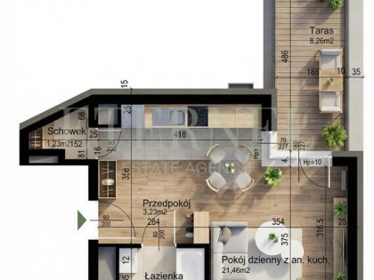 Kompaktowe mieszkanie 1-pokojowe 29,51 m Czyżyny