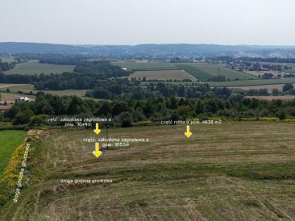 Działka siedliskowa Radwanowice gm. Zabierzów