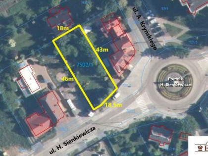 Działka budowlana Łuków, Sienkiewicza