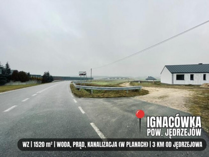 Działka budowlana Ignacówka gm. Jędrzejów,