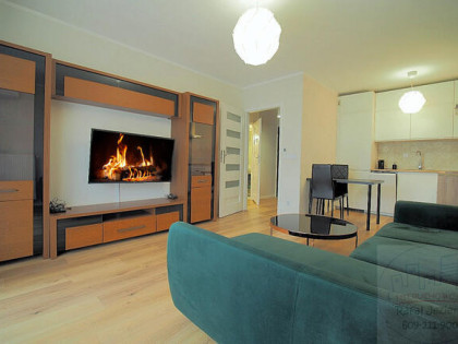 Z garażem mieszkanie 2 pokojowe, balkon, Jagodno.