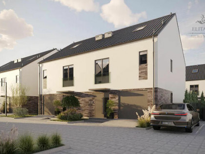 REZERWACJA/Dom w zab. bliźniaczej 105,27m2 z garżem i z pompą ciepła/Iwiny