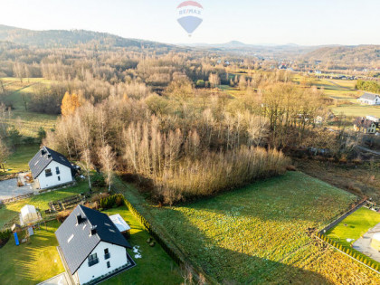 Krzywaczka - działka pod bliźniaka, dwa domy.