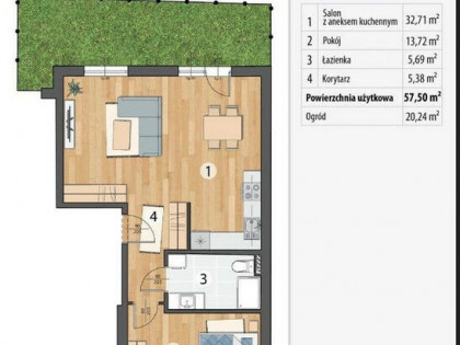 Piękne 2pok.mieszkanie z ogródkiem/w spokojnej okolicy/blisko Wrocławia