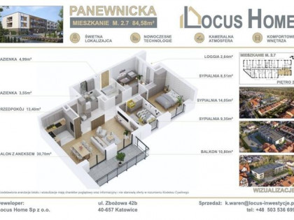 Nowoczesne 4-pokojowe mieszkanie z balkonem M 2.7