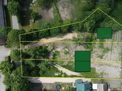 Działki budowlane z warunkami zabudowy na 2 bliźniaki