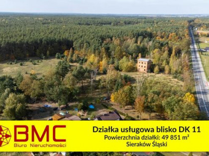 Działka usługowa Sieraków Śląski gm. Ciasna, Oleska