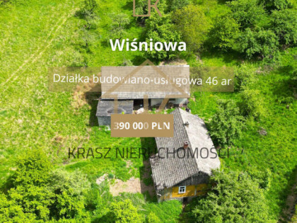 Działka budowlano usługowa z domem w Wiśniowej