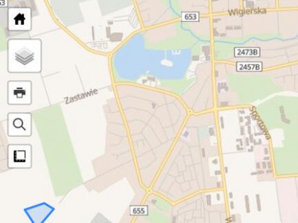 Działka o powierzchni 2,2013 ha Suwałki ulica Lotnicza