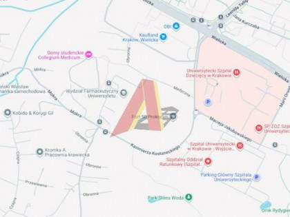 Działka usługowa Kraków Podgórze, Piaski Wielkie, Kostaneckiego