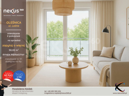 Mieszkanie 2 pokojowe + garderoba + balkon