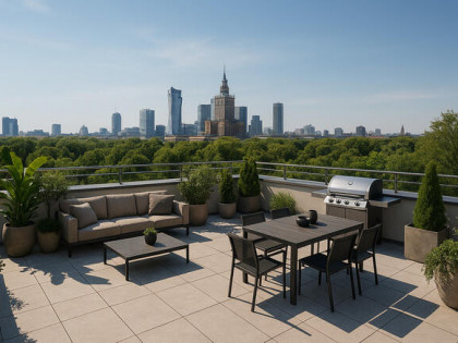 Penthouse wśród zieleni – Dolny Mokotów