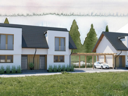 Bliźniak z ogródkiem | pompa ciepła | rekuperacja