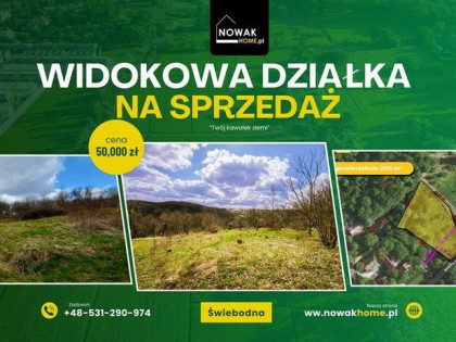 Świebodna| Działka budowlana|20 arów| WZ| widoki
