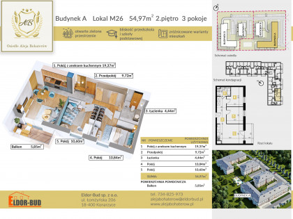 Mieszkanie Ostrów Mazowiecka rynek pierwotny ul. płk. Dyplomowanego Ludwika Bociańskiego