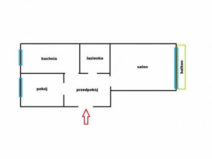 Dwupokojowe na parterze z balkonem przy Sportowej