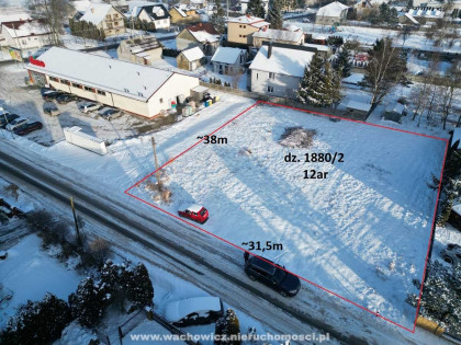 Działka w centrum Kozłowa obok sklepu DINO