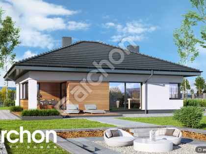 Nowoczesny parterowy dom .