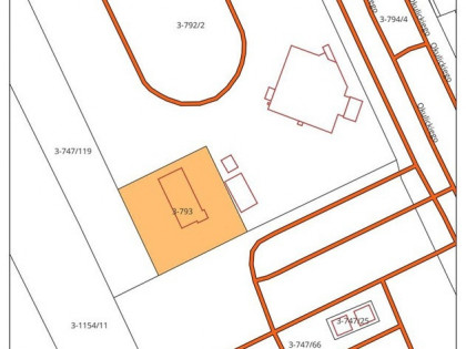 Działka zabudowana budynkiem