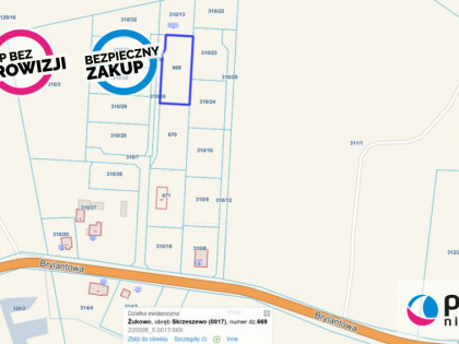 Działka Skrzeszewo Żukowskie ul.  