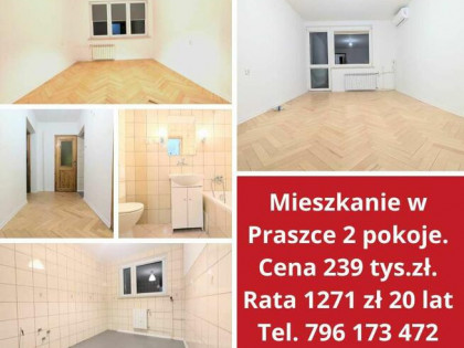 Mieszkanie 2 pokoje, 45,5m + garaż murowany