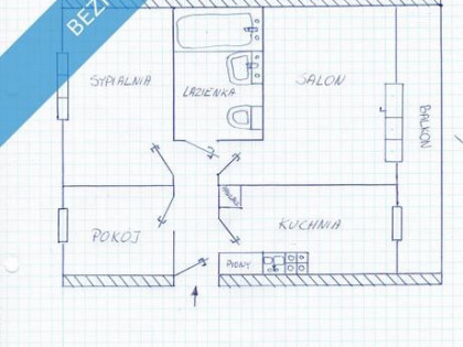 47 m2,  3 pokoje + jasna kuchnia + balkon +miejsce parkingowe Kraków Nowa Huta, ul. Osiedle Wysokie