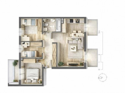 ⭐️ 4 pokoje 3 balkony na południe ⭐️