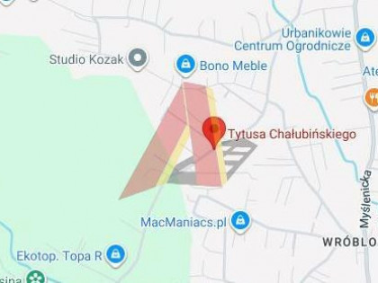 Działka budowlana Kraków Podgórze, Swoszowice, Chałubińskiego