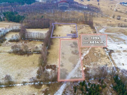 Na sprzedaż działka rolna o pow. 6.834 m².