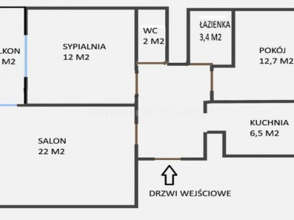 Niebieskie Dachy I 3pok I Balkon