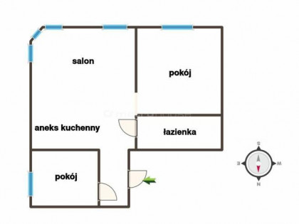 Interesujące trzy pokoje w centrum - bezczynszowe.