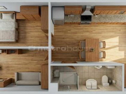 Mieszkanie z antresolą i widokiem na ogródek