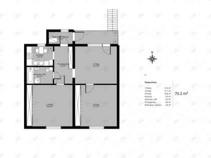 Mieszkanie 3 pok.+ 660 m2 działki