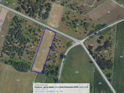 Działka Budki Żelazowskie ul.   Budki Żelazowskie