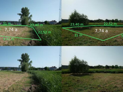 Działka Krasne 7,74 a z warunkami zabudowy, media w cenie