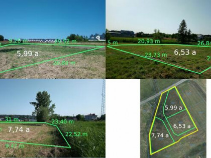 3 działki 20.26 a w Krasnem z warunkami zabudowy