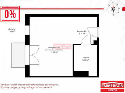 1 pokojowe z ogródkiem