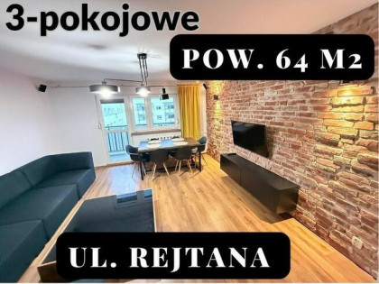 przestronne, 64m2 , jasne mieszkanie - ul. Rejtana