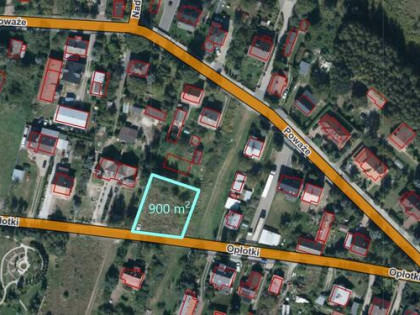 Działka budowlana Łuków Poważe, Opłotki