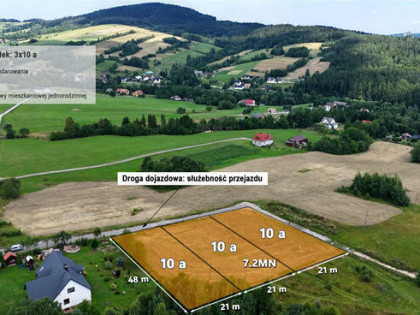 Działka 10 arów na sprzedaż - Binczarowa