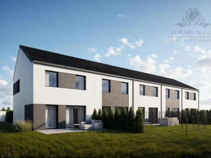 DOM szereg środkowy 102,50m2 z działką 148m2m2, Iwiny Siechnice