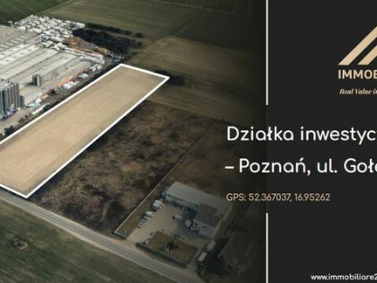 Działka inwestycyjna 1,09 ha – MPZP 9P/U – Poznań, Gołężycka