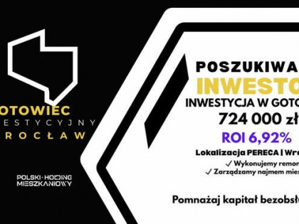 Poszukiwany inwestor-mieszkanie inwestycyjne-4 pok.-Wrocław