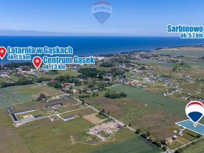 DZIAŁKA INWESTYCYJNA -1,5km od morza GĄSKI
